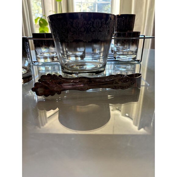 Silver Fade by Vitreon Queens Lusterware, ltd Bar Set - Picture 10 of 11